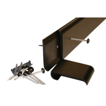 TRC Pre-Drilled Flat Roof Gutter Trim - 2.5m (Sold In Pairs includes clips and fixings)