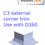 Kovertek C3 Grey External Corner (For Use With D260) additional 2