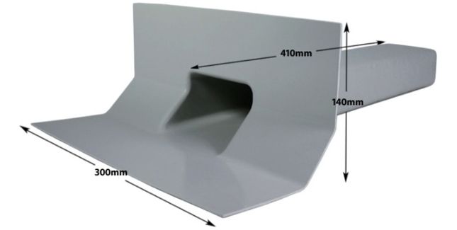 KoverTek GRP Through Wall/Parapet Outlet Trim - Grey