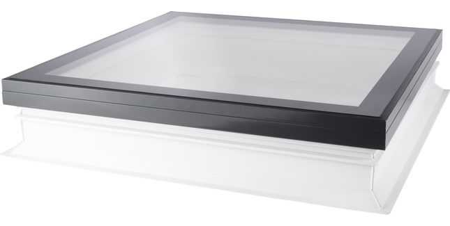 Coxdome Lumiglaze Flat Double Glazed Glass UPVC Rooflight With 160mm Vertical Fixed Upstand