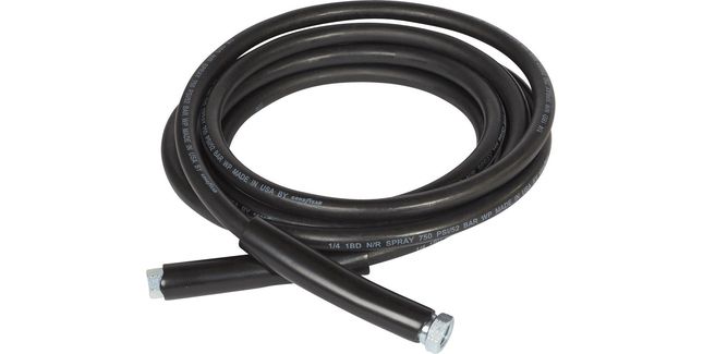 TRC Black Rubber Hose For Spray Gun Bonding Adhesives - 5.5m
