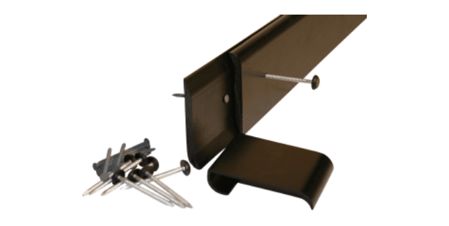 TRC Pre-Drilled Flat Roof Gutter Trim - 2.5m (Sold In Pairs includes clips and fixings)