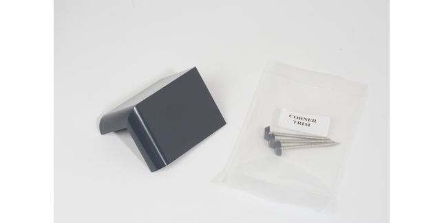 TRC Techno EPDM External Corner Gutter Trim 50mm x 50mm x 72mm - Anthracite Grey